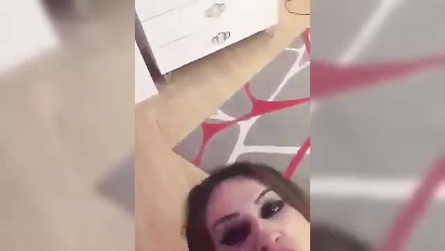 Azerbaijani slut sucks on client's penis